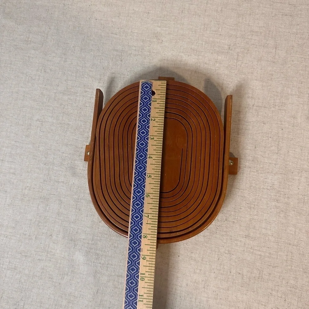 Vintage Wooden Collapsible Basket